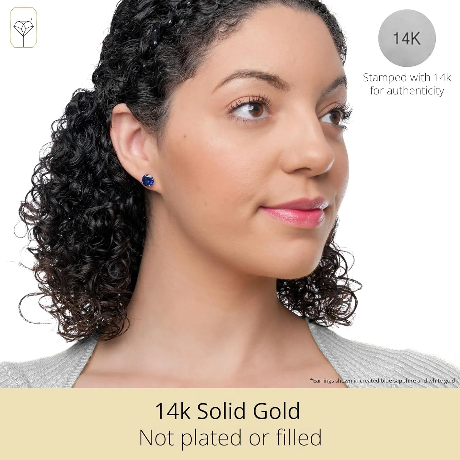 14k Gold Large Round Stud Earrings for Women | 9mm Birthstone Earrings | Gemstone Earrings for Women | Gemstone Stud Earrings for Women by MAX   STONE