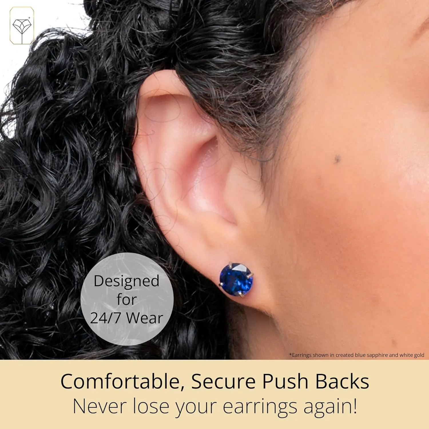 14k Gold Large Round Stud Earrings for Women | 9mm Birthstone Earrings | Gemstone Earrings for Women | Gemstone Stud Earrings for Women by MAX   STONE
