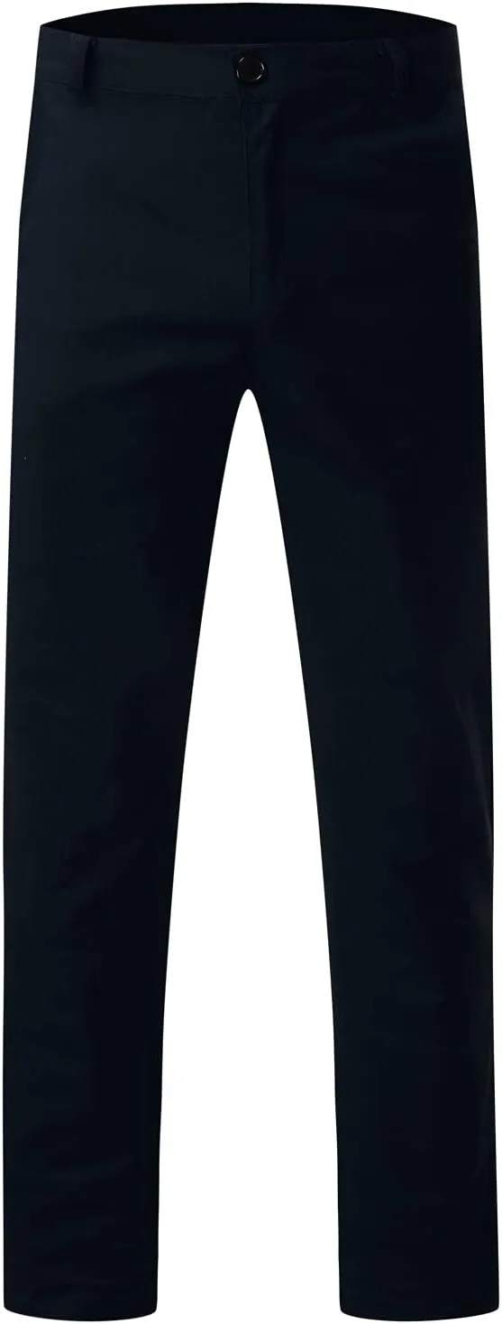 2021 Mens Chino Fit Flat Front Dress Pants Casual Cotton Jeans Slim Fit Skinny Stretchy Slacks Tapered Trousers