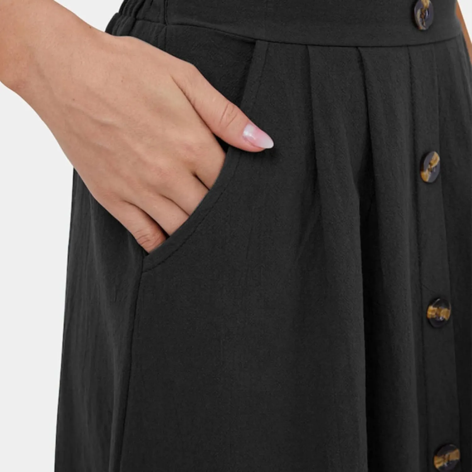 2023 Women Casual Skirts Frill Tie Waist A Line Midi Skirt with Pockets Sparkly Skirts