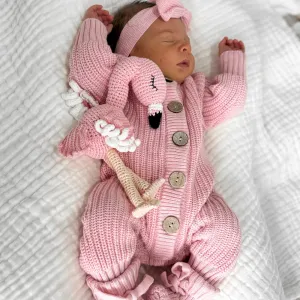3 Little Crowns - Knitted Romper | Pink