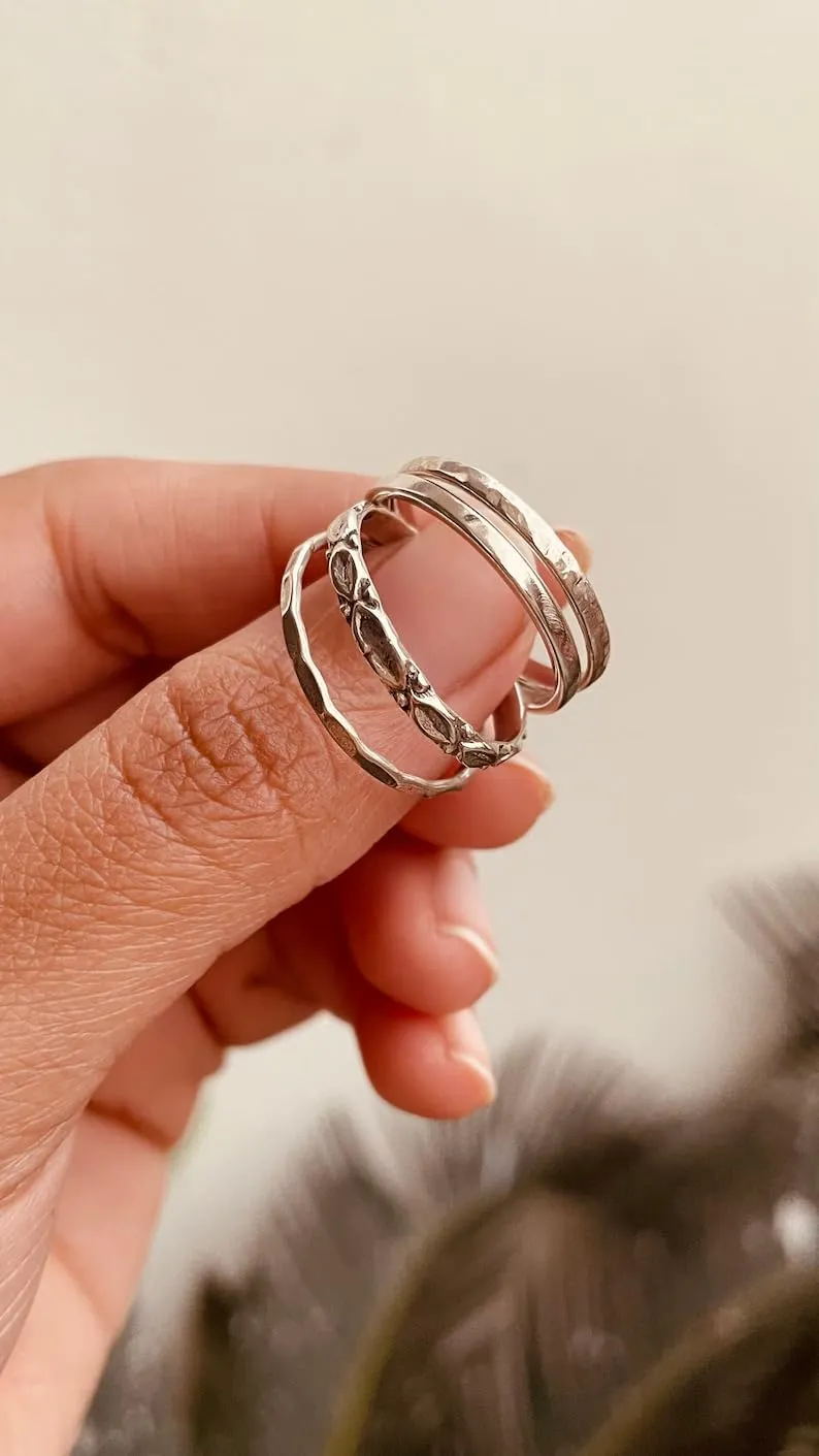 925 Silver Stackable Thing Ring for Women, Handmade Midi Minimal Silver Ring, Everyday Jewelry, Minimal Dainty Rings, Thumb Ring, Promise Rings For Girlfriend, Jewelry Gift For Her (SP-70)