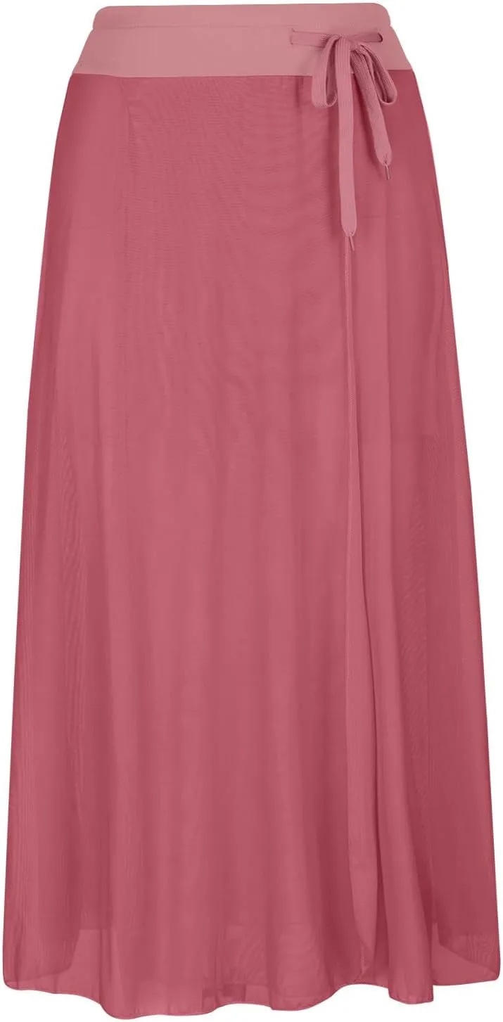 A Line Skirts Women Elastic Waist Front Drawstring Skirt Patchwork Lightweight Flowy Skirts Swing A-line Skirts