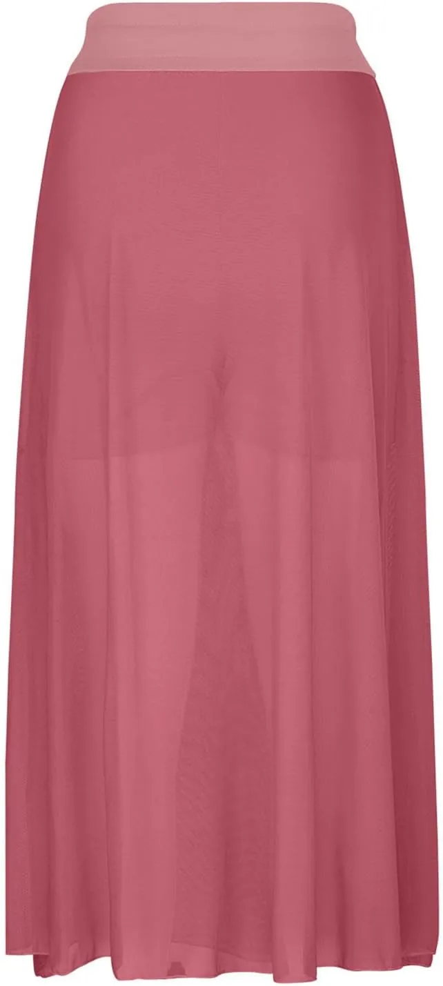 A Line Skirts Women Elastic Waist Front Drawstring Skirt Patchwork Lightweight Flowy Skirts Swing A-line Skirts