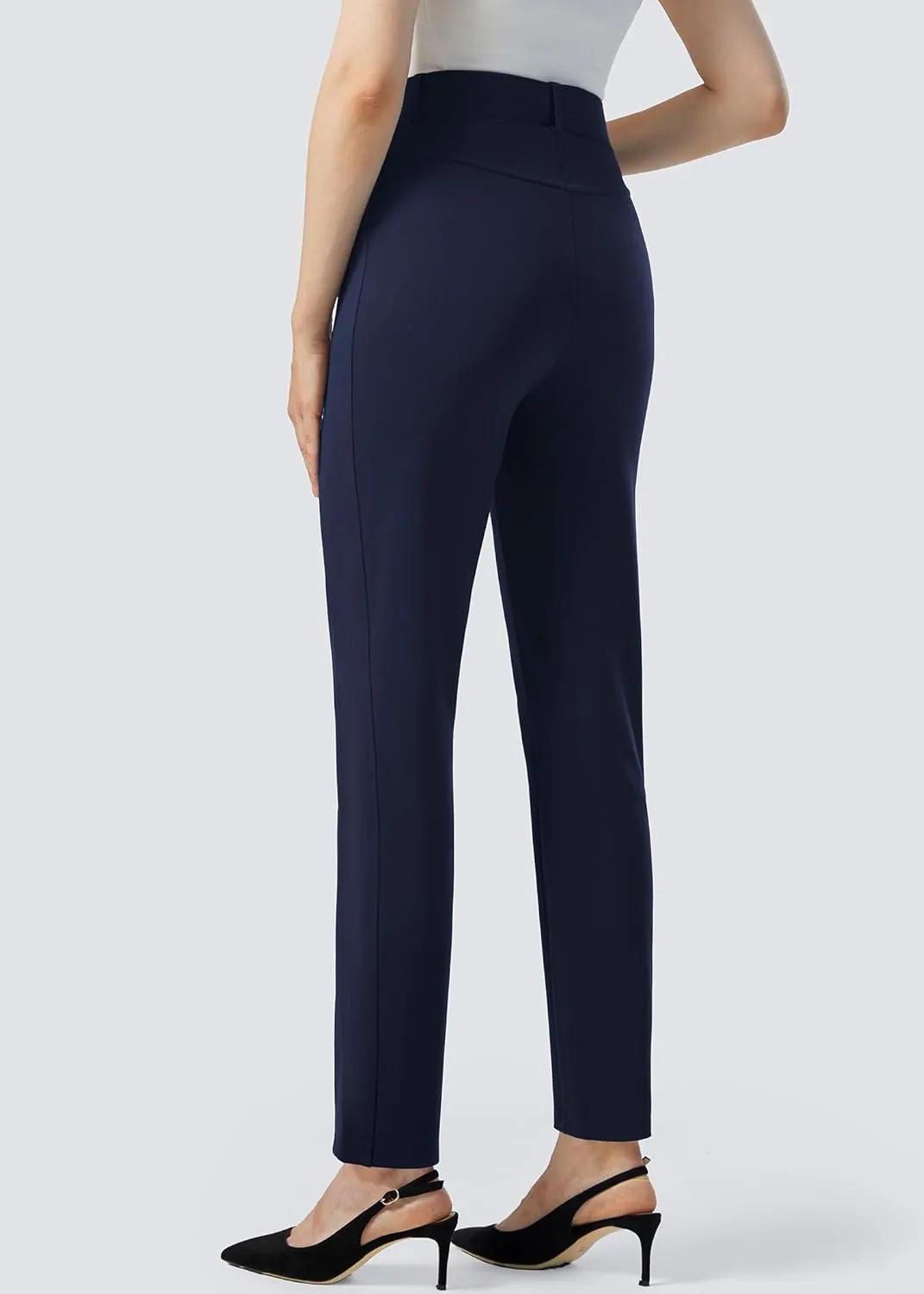 AFITNE Women's Yoga Dress Pants High Waisted Pull On Straight Leg Pants Stretchy Casual Business Work Slacks with Pockets