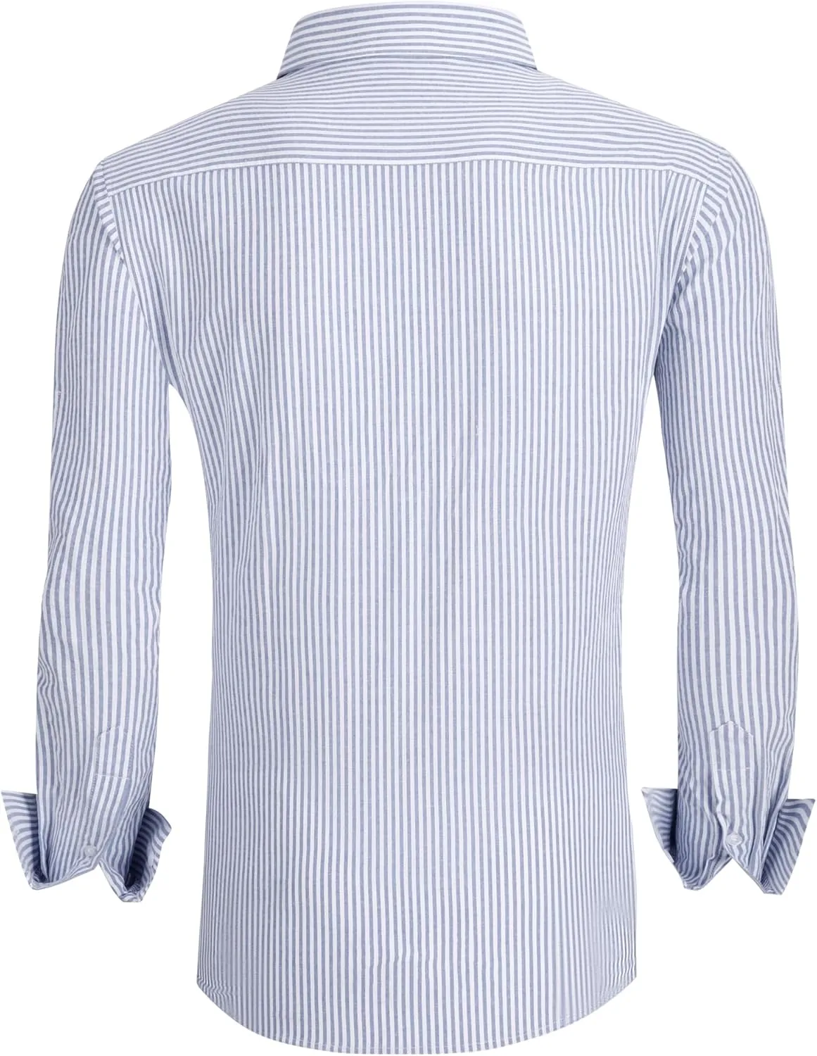 Alex Vando Mens Seersucker Dress Shirts Striped Business Casual Cotton Shirts for Men