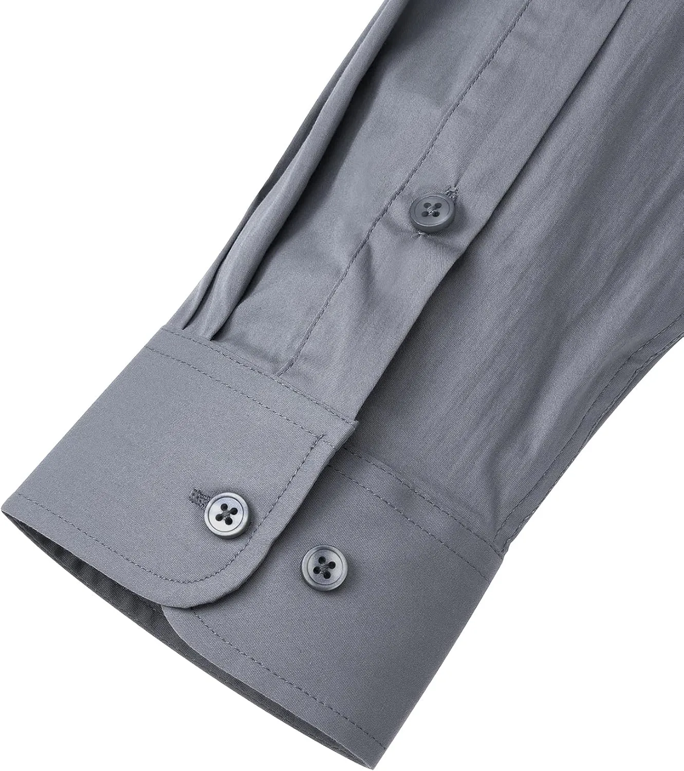 Alimens & Gentle Men's Dress Shirts Long Sleeve Wrinkle-Resistant Solid Stretch Button Down Shirt