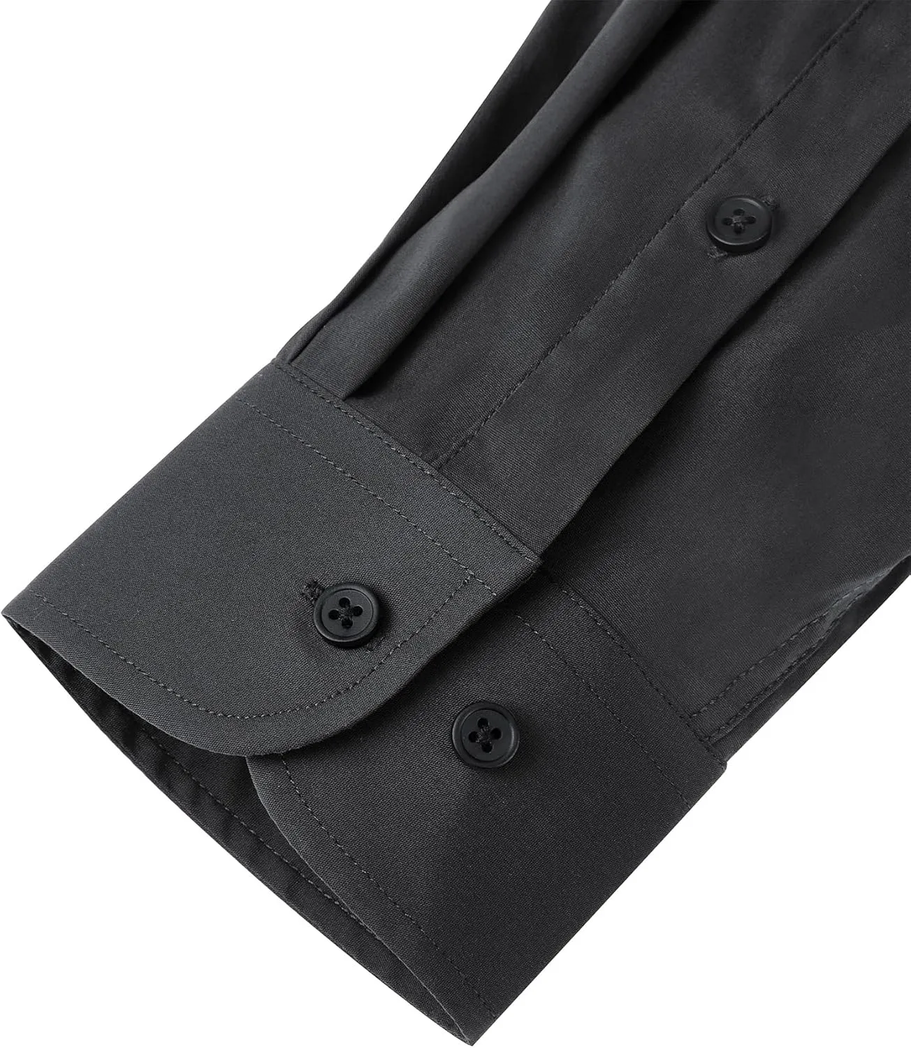 Alimens & Gentle Men's Dress Shirts Long Sleeve Wrinkle-Resistant Solid Stretch Button Down Shirt