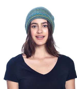 Alpaca Beanie Hat - Printed - Seaweed
