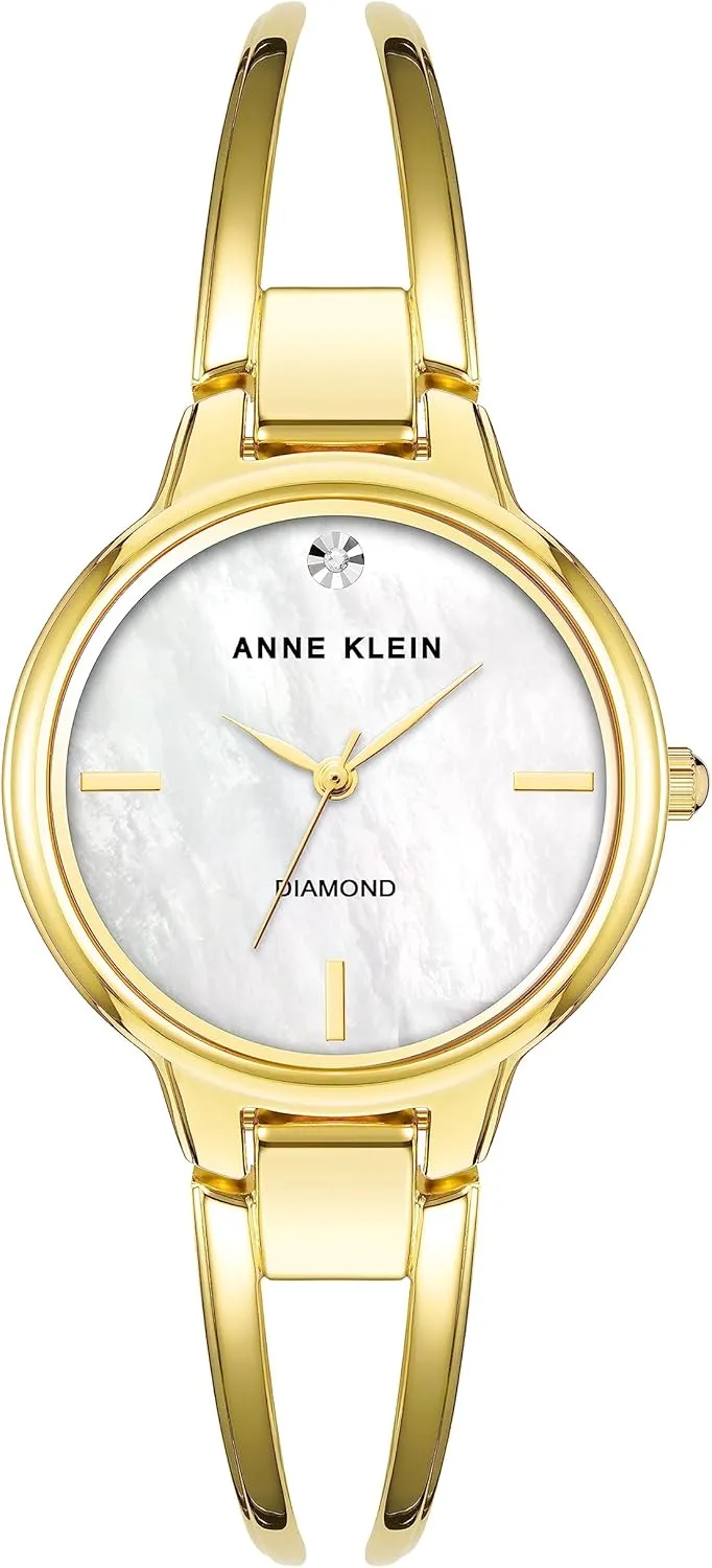 Anne Klein Women's Genuine Diamond Dial Bangle Watch