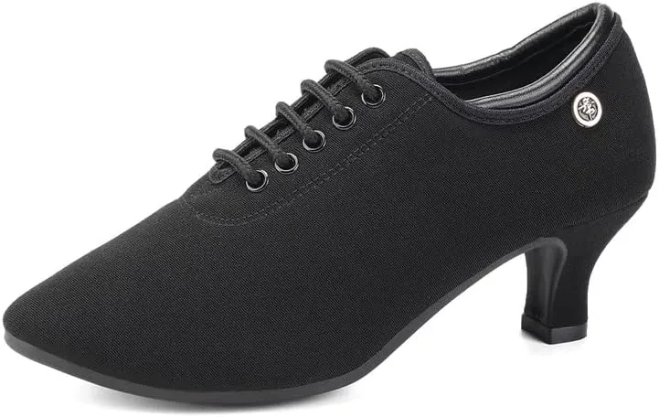 AOQUNFS Women Latin Ballroom Dance Shoes Lace-up Modern Salsa Practice Dance Shoes,Model ZYX305