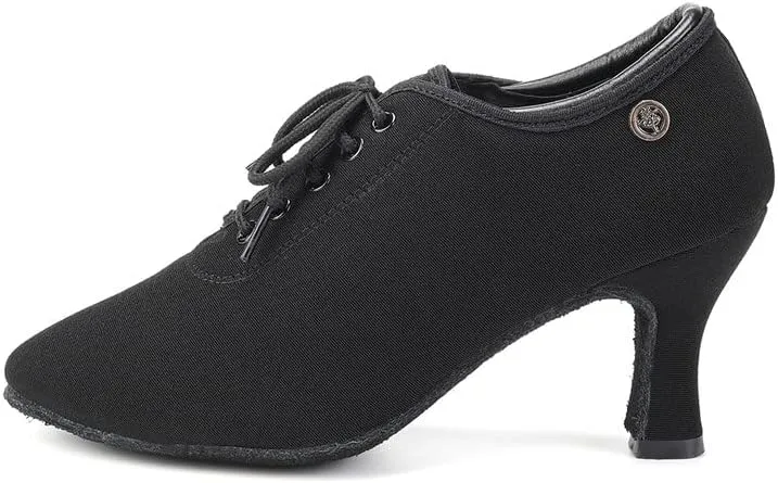 AOQUNFS Women Latin Ballroom Dance Shoes Lace-up Modern Salsa Practice Dance Shoes,Model ZYX305