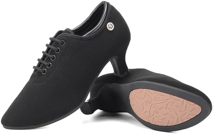 AOQUNFS Women Latin Ballroom Dance Shoes Lace-up Modern Salsa Practice Dance Shoes,Model ZYX305