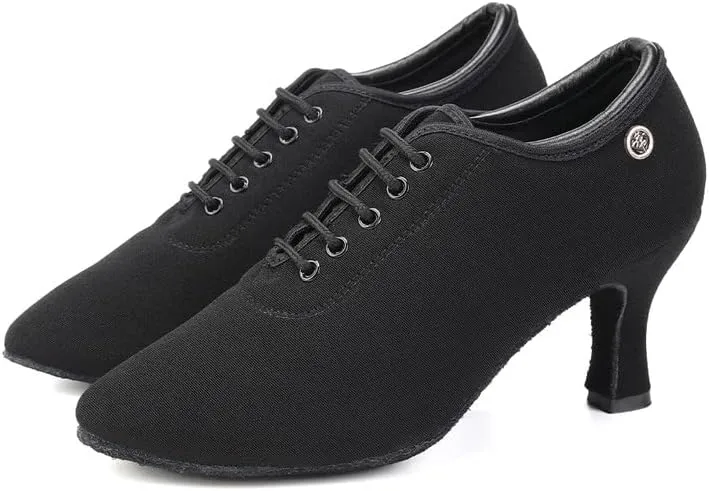 AOQUNFS Women Latin Ballroom Dance Shoes Lace-up Modern Salsa Practice Dance Shoes,Model ZYX305