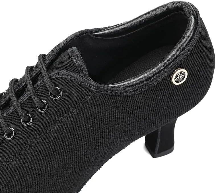 AOQUNFS Women Latin Ballroom Dance Shoes Lace-up Modern Salsa Practice Dance Shoes,Model ZYX305