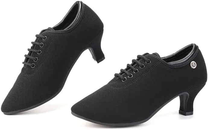 AOQUNFS Women Latin Ballroom Dance Shoes Lace-up Modern Salsa Practice Dance Shoes,Model ZYX305