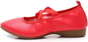 AOQUNFS Womens Latin Dance Shoes Close Toe Ballroom Dance Practice Shoes