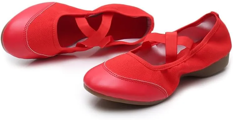 AOQUNFS Womens Latin Dance Shoes Close Toe Ballroom Dance Practice Shoes