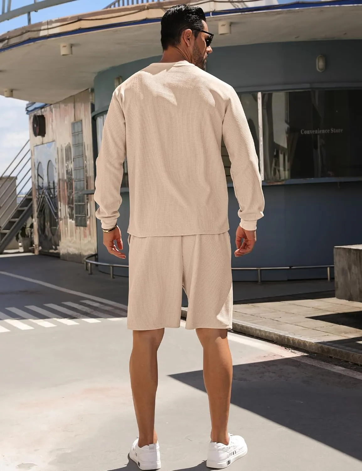 Babioboa Men's Short Sleeve Tracksuit Summer T Shirt & Shorts set 2 Pockets Oversize Two Piece Casual Daily Duty-off