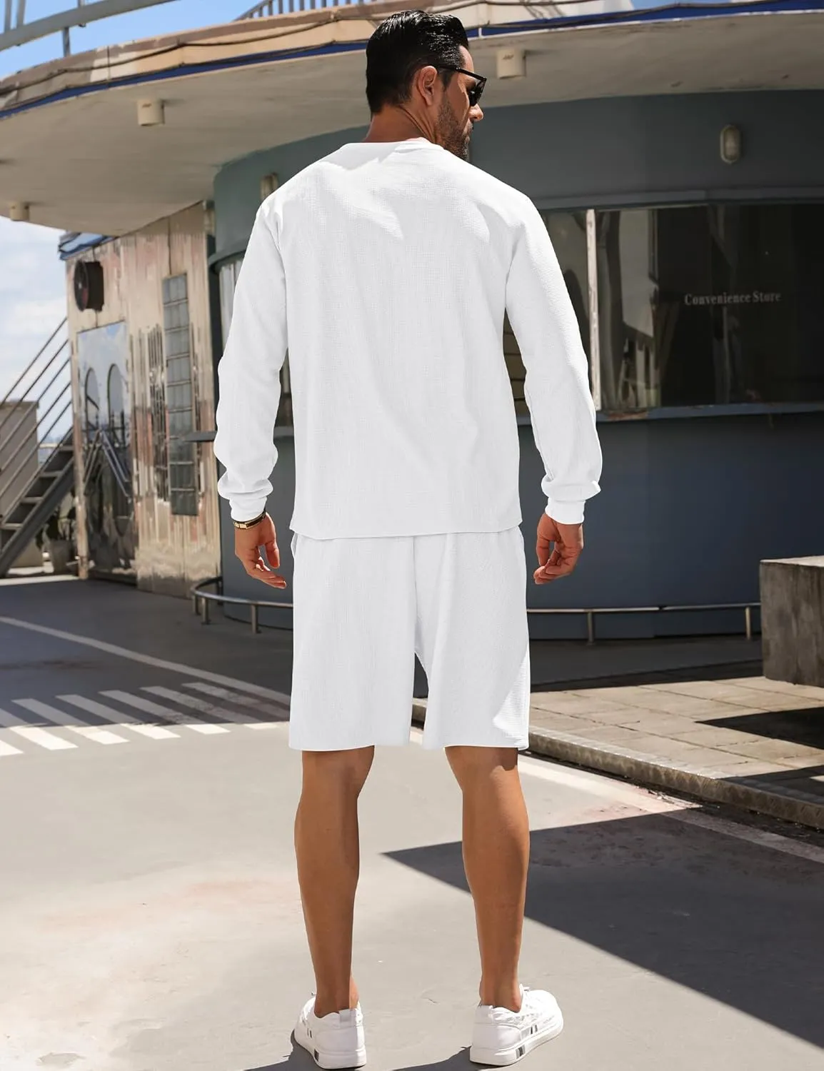 Babioboa Men's Short Sleeve Tracksuit Summer T Shirt & Shorts set 2 Pockets Oversize Two Piece Casual Daily Duty-off