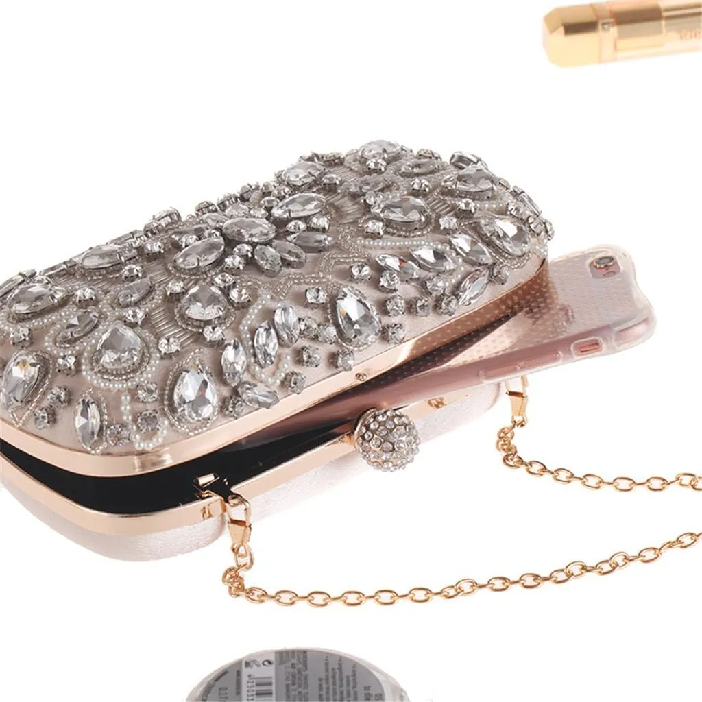 Bag Women Hand Beaded Cross Evening Bag Dress Evening Bag Clutch(E)