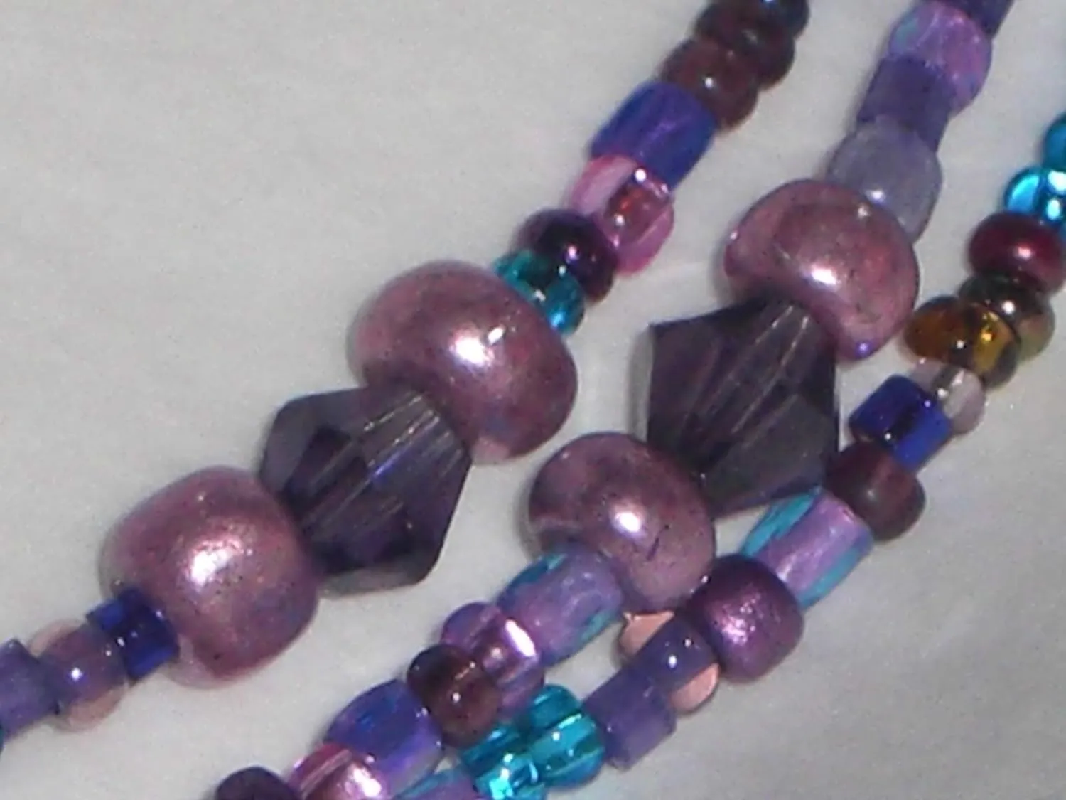 Beaded Eyeglass Chain Multi Shades of Purple 28 inches Choose your Ends