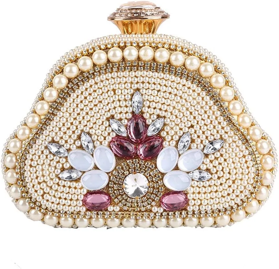 Beaded Women Day Clutch Acrylic Handmade Party Wedding Evening Bags Dress Crystal Girl Purse
