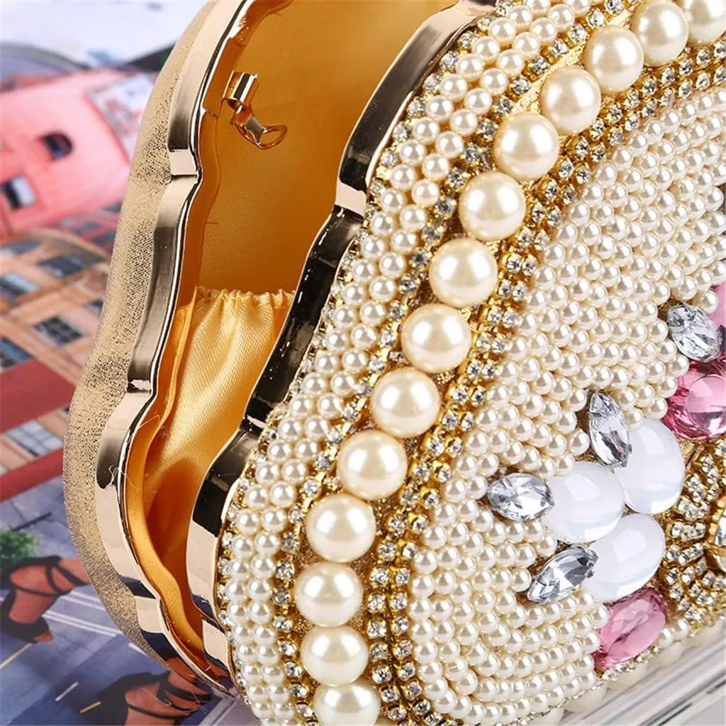 Beaded Women Day Clutch Acrylic Handmade Party Wedding Evening Bags Dress Crystal Girl Purse