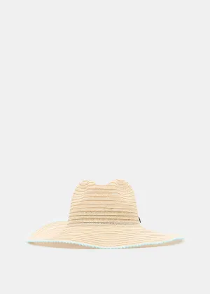 Beige Foldable Wire Brim Hat