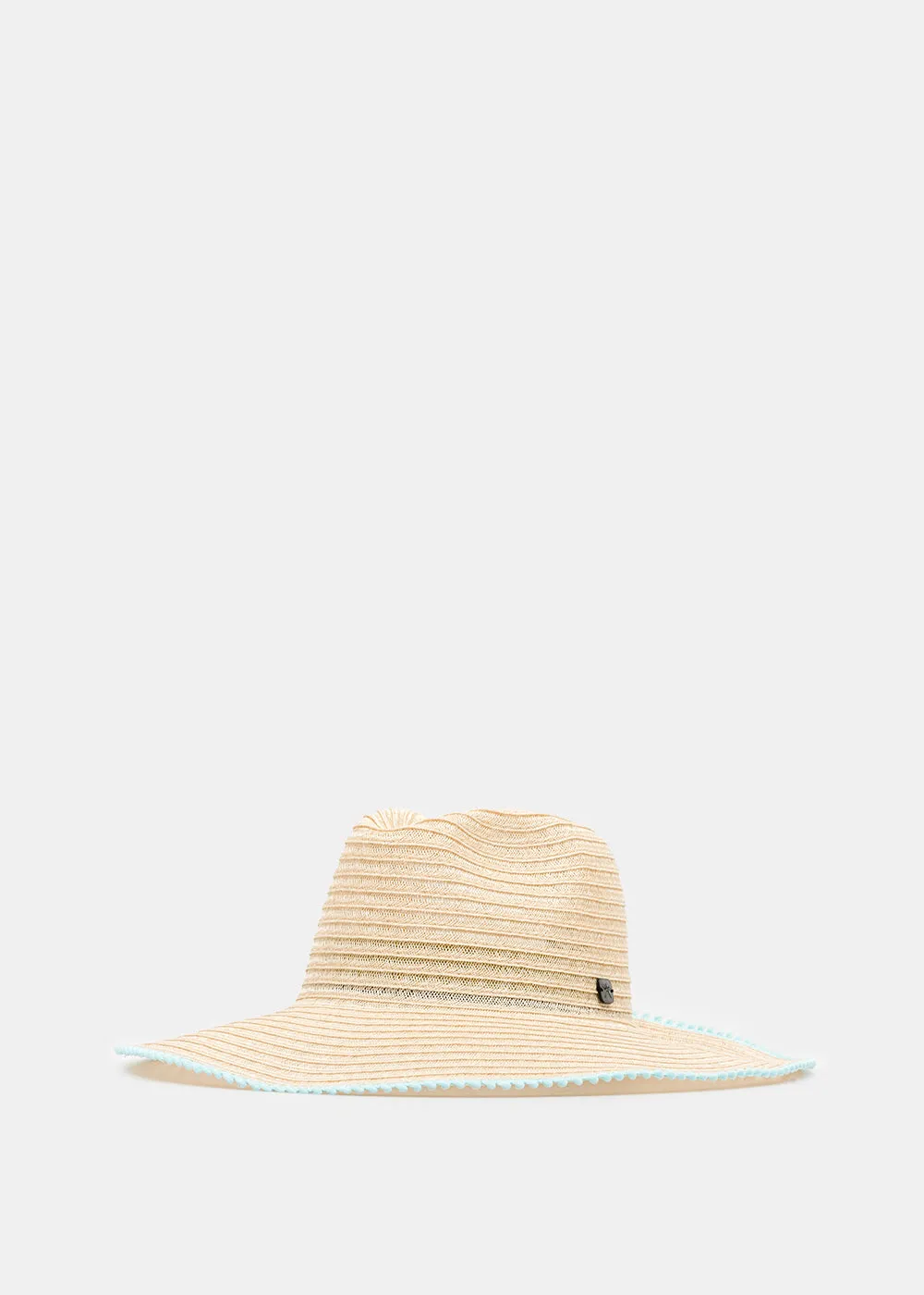 Beige Foldable Wire Brim Hat