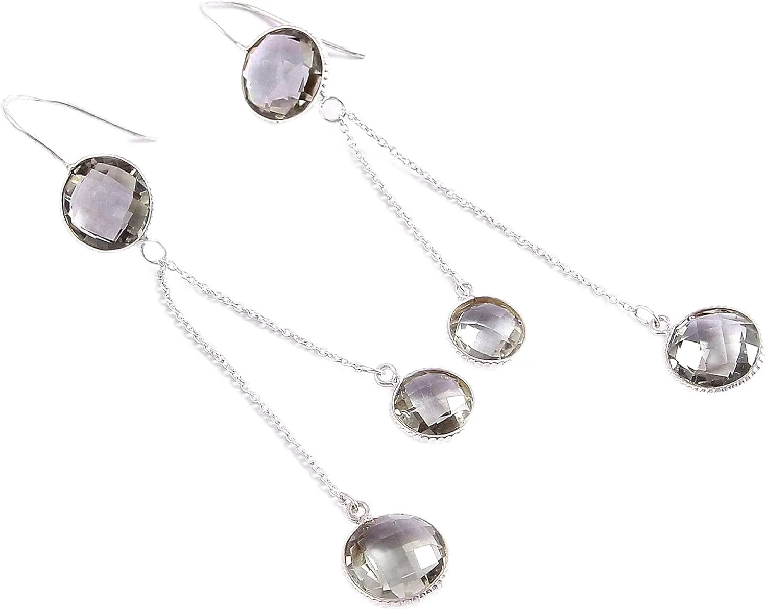 Bezel Amethyst Earrings, Curb Chain, Bridesmaid Stud Earrings, Minimalist Amethyst Gemstone Earrings, Maid of Honor Gift