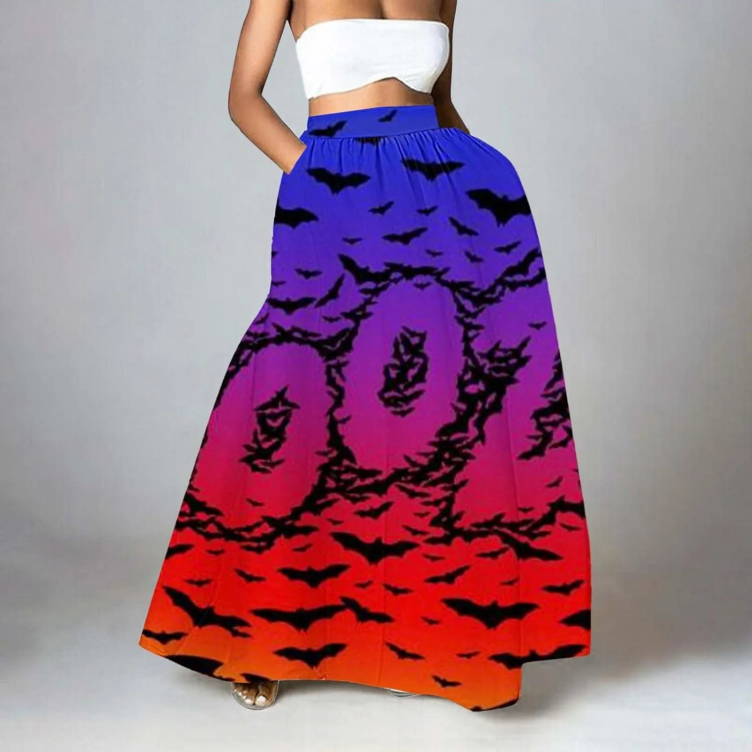 Black Tutu Skirt for Women Waist Party Beach Pocket Long Maxi Skirt Halloween Black Skirt Set Women Tutu Skirt