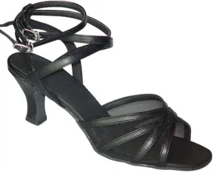 Blue Bell Shoes Handmade Women's Ballroom Salsa Wedding Competition Dance Shoes Kate 2.5" Heel-Black