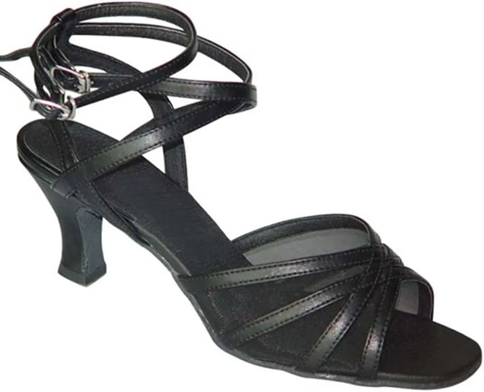 Blue Bell Shoes Handmade Women's Ballroom Salsa Wedding Competition Dance Shoes Kate 2.5" Heel-Black