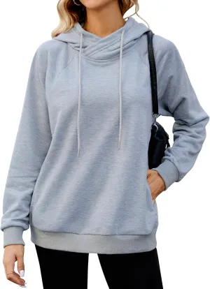 BMJL Womens Quarter Zip Pullover Oversized Hoodies Sweatshirts With Pocket 2023 Trendy Fall Clothes
