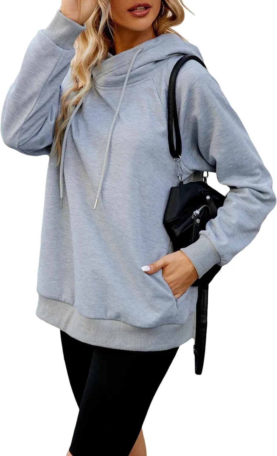 BMJL Womens Quarter Zip Pullover Oversized Hoodies Sweatshirts With Pocket 2023 Trendy Fall Clothes