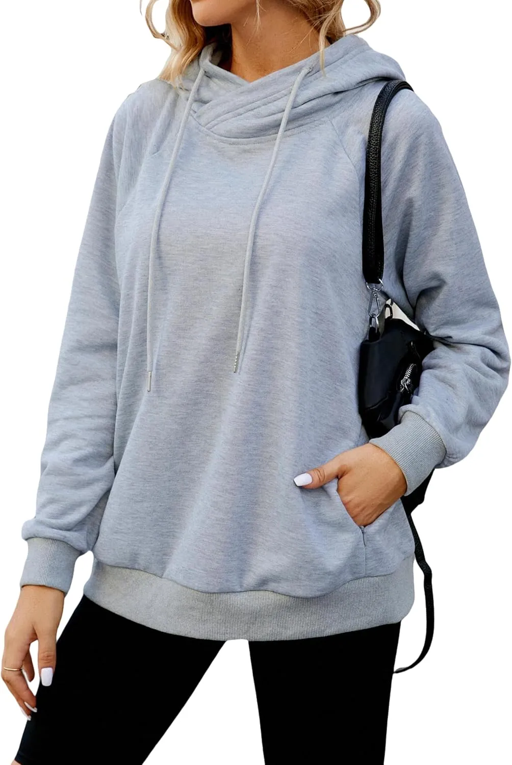 BMJL Womens Quarter Zip Pullover Oversized Hoodies Sweatshirts With Pocket 2023 Trendy Fall Clothes