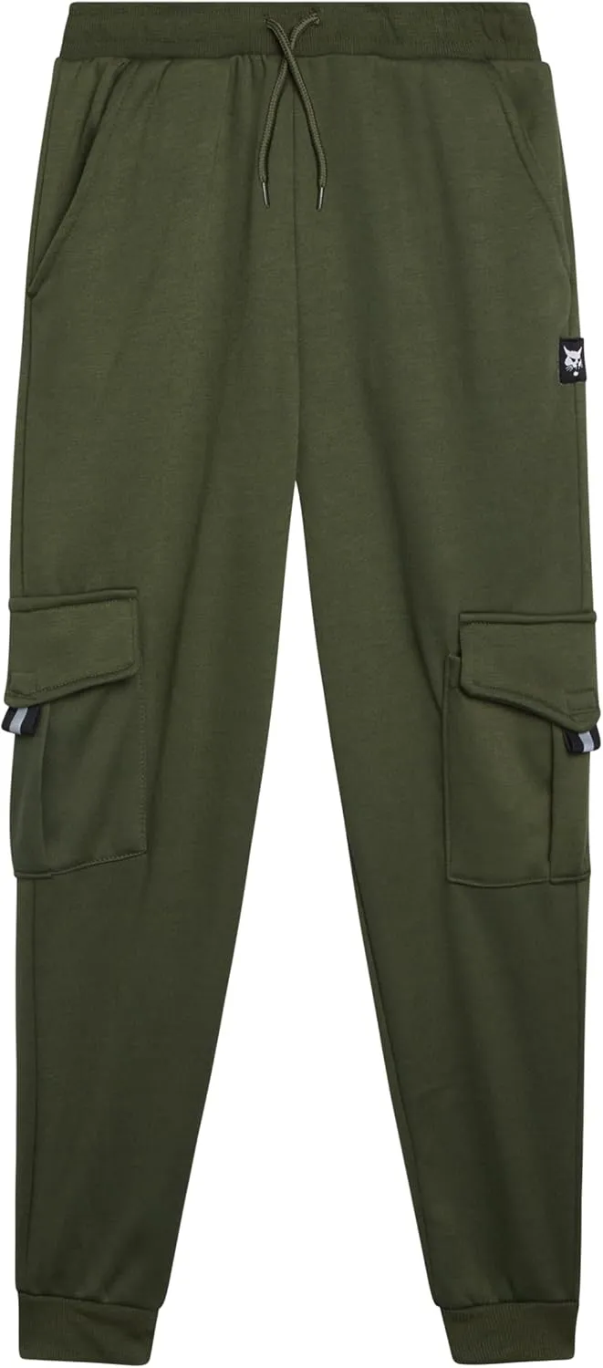 Bobcat Boys' Sweatsuit Set - 2 Piece Fleece Hoodie Sweatshirt and Cargo Jogger Pants - Active Matching Sets for Boys (8-18)