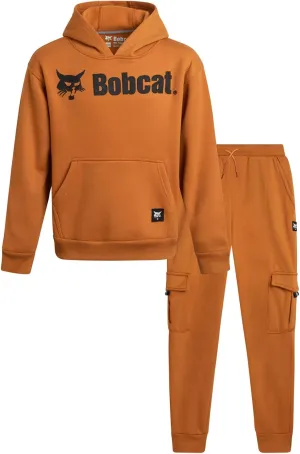 Bobcat Boys' Sweatsuit Set - 2 Piece Fleece Hoodie Sweatshirt and Cargo Jogger Pants - Active Matching Sets for Boys (8-18)