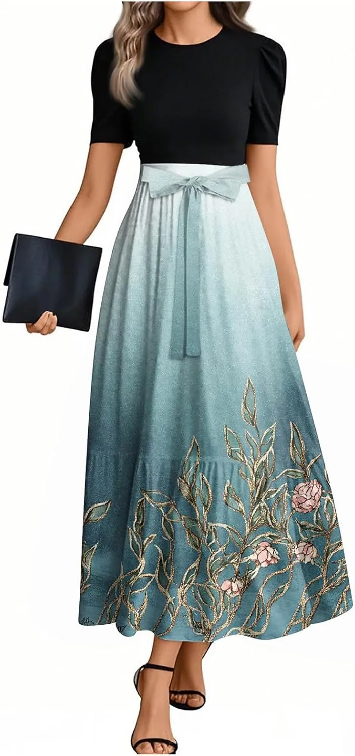 Boho Womens Summer Dresses, Trendy Spring Elegant Beach Vacation Comfy Sundress