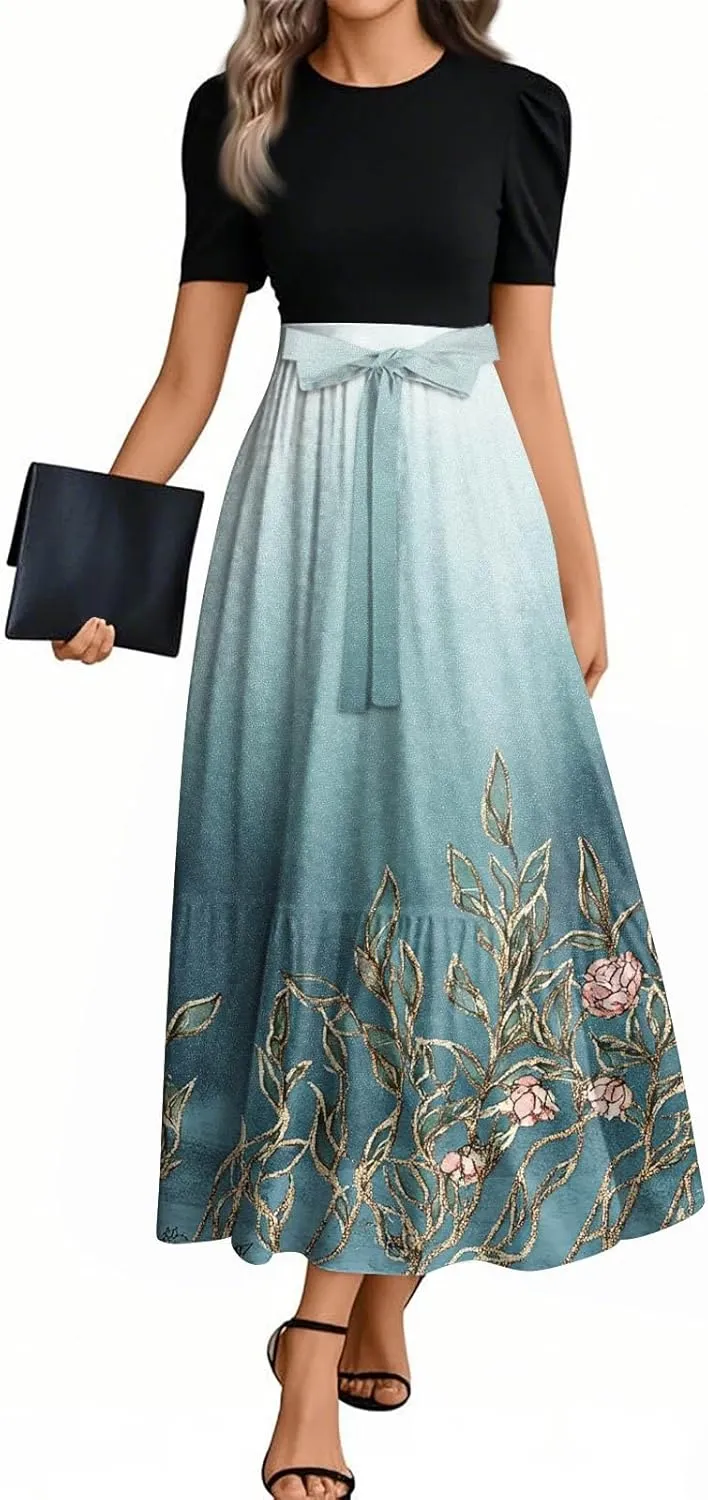 Boho Womens Summer Dresses, Trendy Spring Elegant Beach Vacation Comfy Sundress