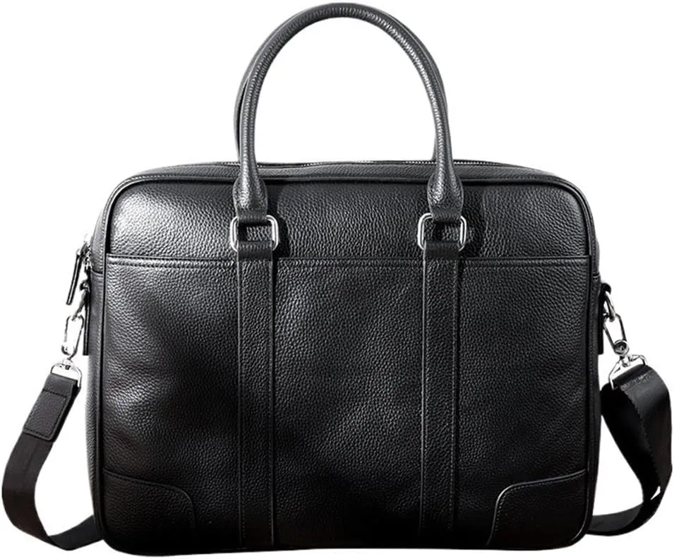 Business Travel Vacation Office Messenger Bag Men Waterproof Vintage Leather Briefcase Laptop Compartment HandBag