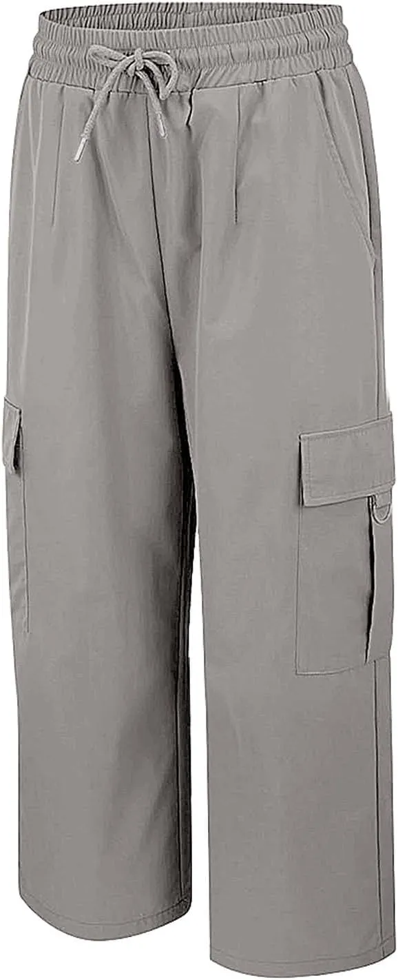 Capri Pants for Women UK Summer Quick Dry Cargo Hiking Joggers Lightweight Water Resistant Sweatpants with Pockets