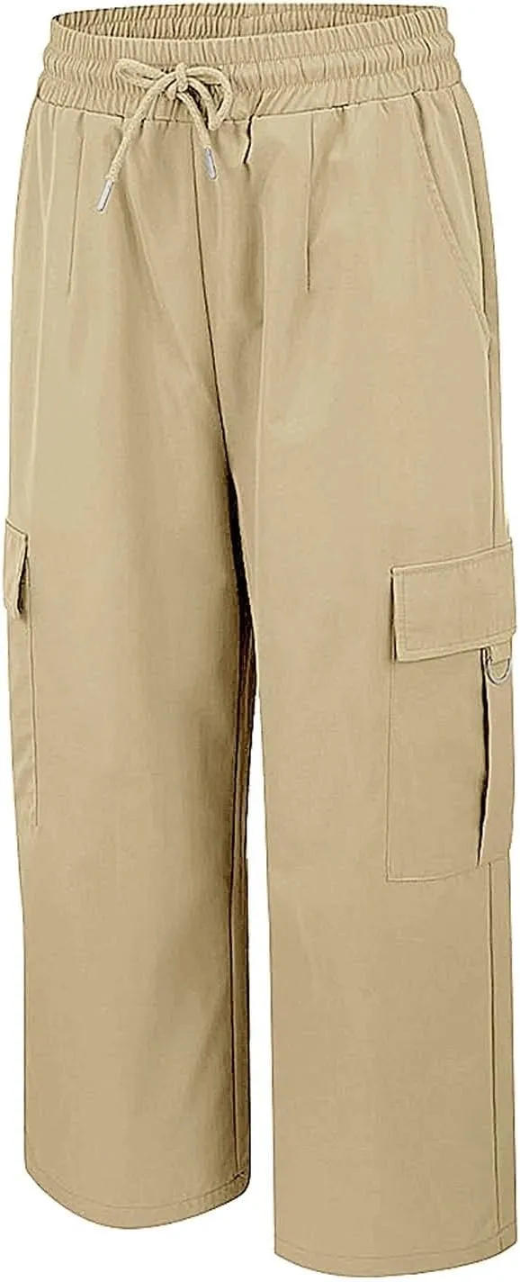 Capri Pants for Women UK Summer Quick Dry Cargo Hiking Joggers Lightweight Water Resistant Sweatpants with Pockets