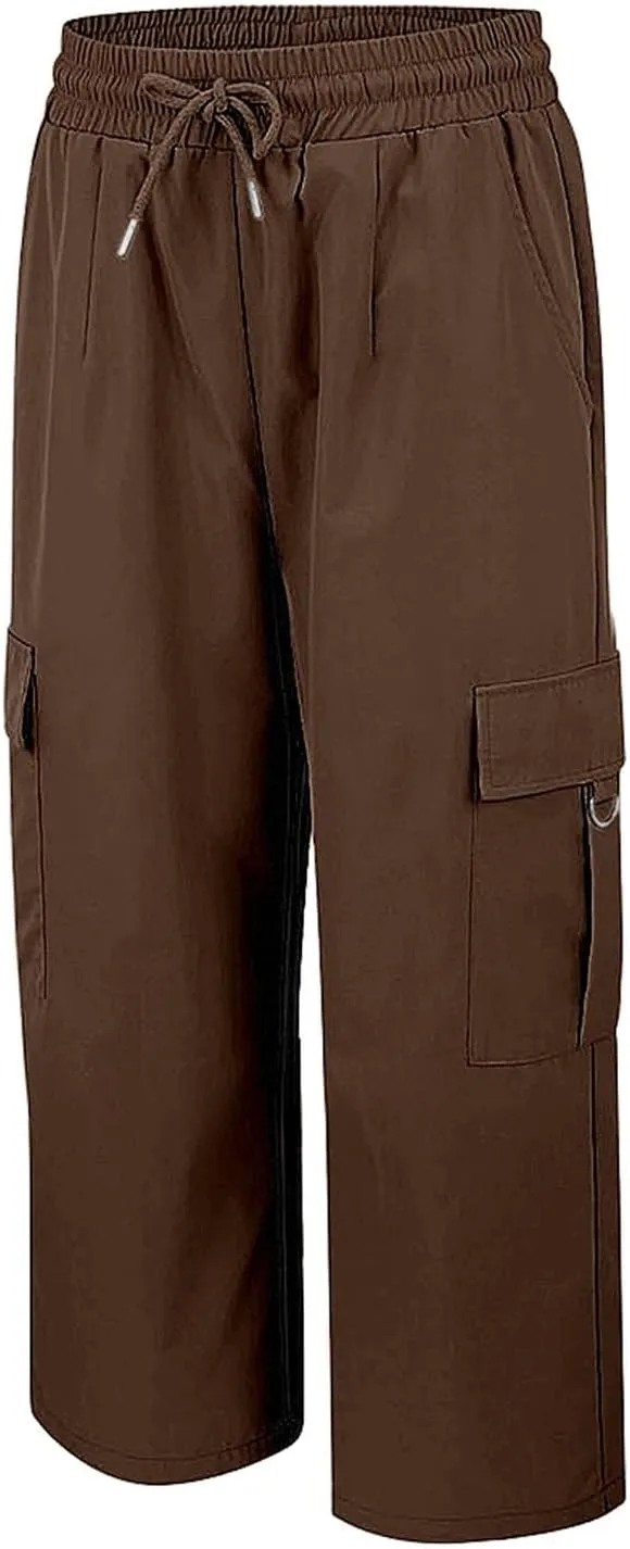 Capri Pants for Women UK Summer Quick Dry Cargo Hiking Joggers Lightweight Water Resistant Sweatpants with Pockets