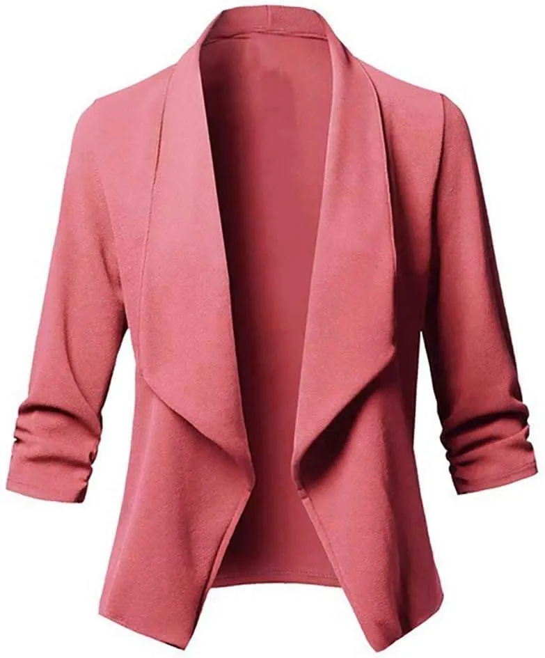 Casual Open Solid Womens Long Front Sleeve Coat Cardigan Jacket Women's Coat Full Length down Coats for Women