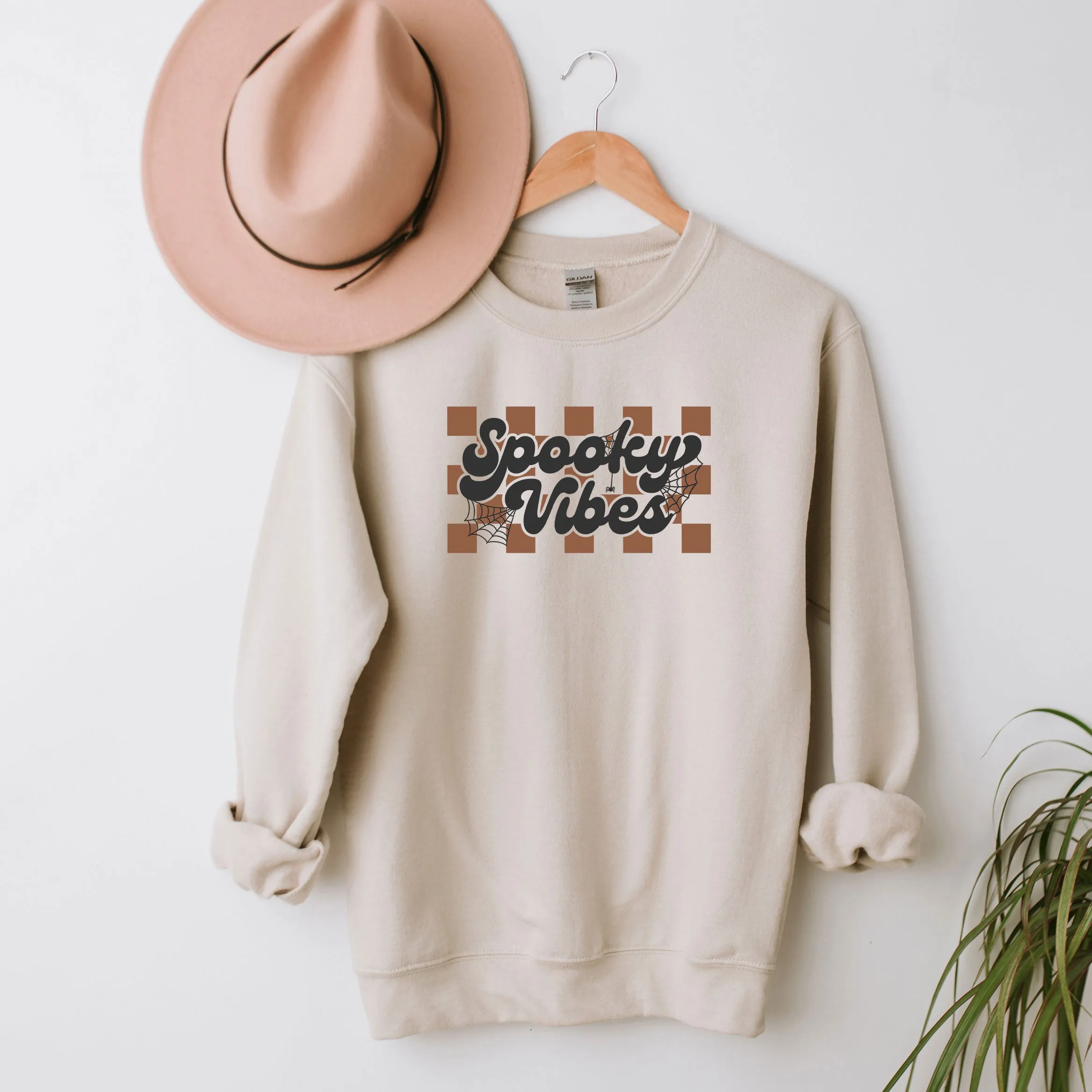 Checkered Spooky Vibes | Sweatshirt