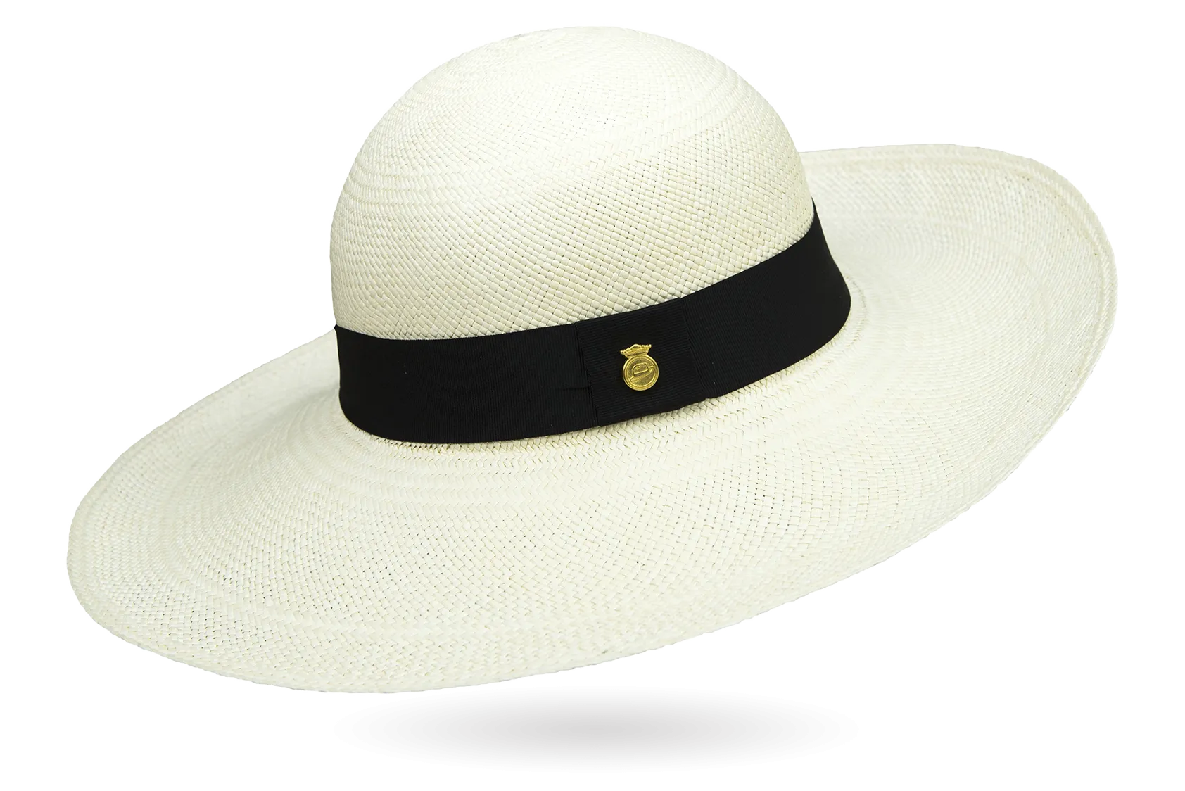 CLASSY LADIES PANAMA HAT WHITE WIDE BRIM