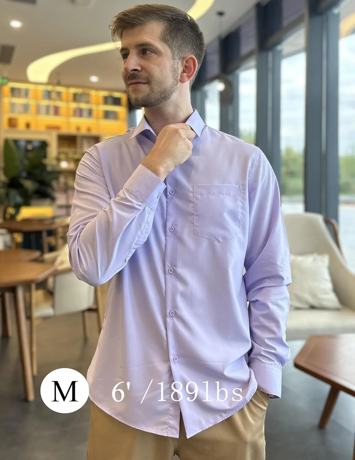 COOFANDY Mens Dress Shirts Long Sleeve Wrinkle Free Button Down Shirts Formal Business Shirt
