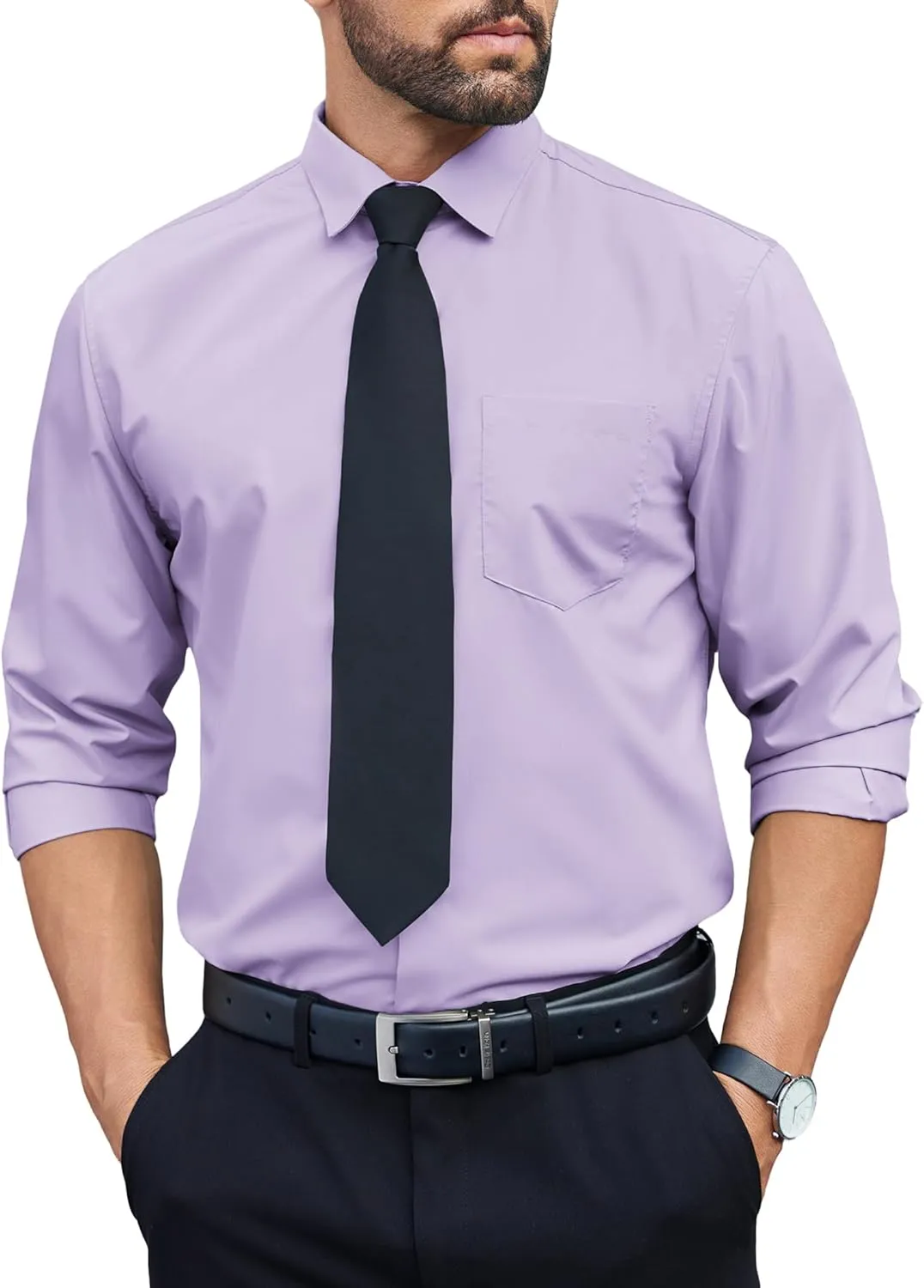COOFANDY Mens Dress Shirts Long Sleeve Wrinkle Free Button Down Shirts Formal Business Shirt